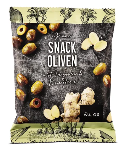 SNACK OLIVEN GRÜN MIT INGWER & KRÄUTERN